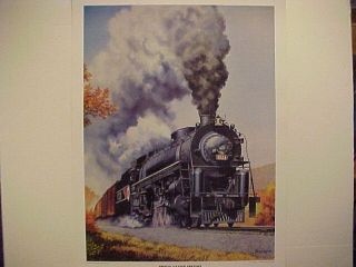 Railroad Art Fogg Frisco Faster Freight Northern 4 8 4 4524 in Ozarks