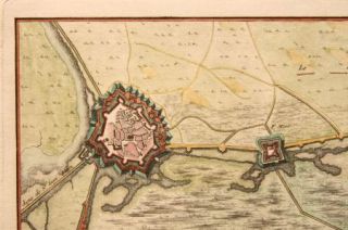 HULSTZEELAND HOLLAND ANTIQUE MAP   de Mornas 1750