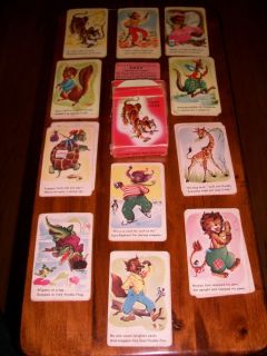 Vintage Whitman Snap Card Game Playing Cards w rules Christmas Gift