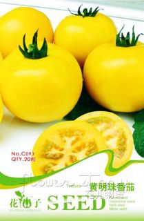 Pack 20 Fruit Seeds Yellow Pearl Tomato Healthy Vegetable Seeds