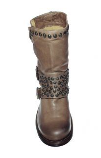 Frye Womens Boots Jenna Studded Short Grey Leather 76795 Sz 9 5 M