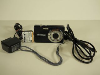 Fujifilm FinePix J38 12 2 MP Digital Camera USB Cable Charger Battery