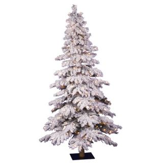 Vickerman Flocked Spruce Alpine 60 Artificial Christmas Tree with