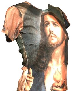 Jesus Christ Ave Maria Tattoo Kunst Designer WOW T Shirt s M L 34 36