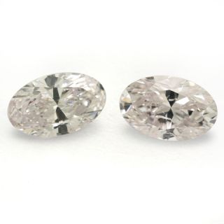 5mm Certified Loose Natural Pink Diamond Matched Pair Oval Shape Sweet