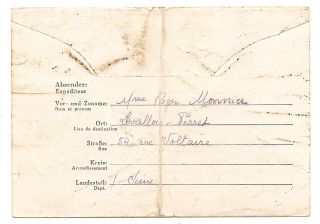 France WWII pow Cover to Oflag Camp XIII A Langwasser Germany 1941