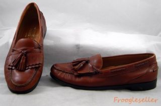 French Shriner mens Richmond kilted tassel loafers shoes 13 W brown
