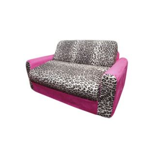 Fun Furnishings Micro and Leopard Kids Sofa Sleeper 10208
