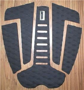New Black Surfboard Deck Traction Pad Trac Top Fish 5pc