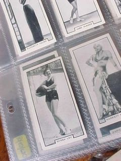 VinTagE 1930s CIGARETTE TOBACCO CARDS / MOVIE STARS PIN UPS COMPLETE