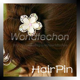 Charm Rhinestone Flower Hair Pins Wedding Hairpin