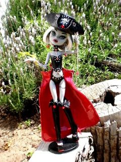 OOAK Custom Doll Piretta Pirate Monster High Doll with Leather Boots