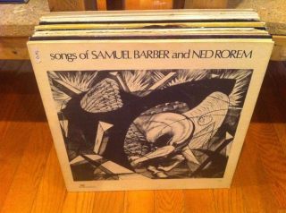 Songs of Samuel Barber Ned Rorem vinyl LP EX 1978 Francis Poulenc