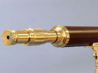 pictures brass leather harbor master telescope 60