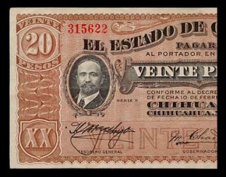  Banknote MEXICO REVOLUTION 1915   Chihuahua   MADERO   Pick S536   EF+