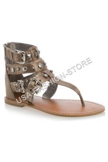 Guess Science Gladiators Women Sandals Flat Shoes Brown