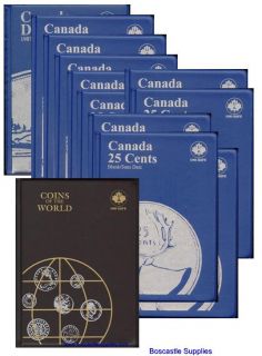  ! Canada Coin Collectors Album SET 11 Folders BONUS World Coin Album