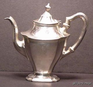  Country Club Coffee Pot West Baden Indiana R Wallace Silver Soldered