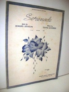 Serenade Franz Schubert Vintage Vocal Sheet Music Low Voice Piano 1933