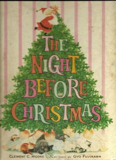 Vintage 1960s Childrens Gyo Fujikawa Book The Night Before Christmas