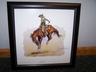 FREDERICK REMINGTON PRINT FRAMED A Sun Fisher Signed Numbered Western