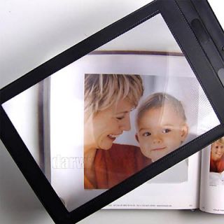 Big A4 Full Page Magnifier Sheet Large Magnifying Glass Reading Aid