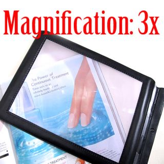 Full Page Magnifier Sheet Book Glass Reading Vision Aid Lens 3X
