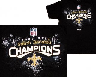  NFC South NFL Football Champions Goal Post Black Shirt XL