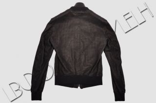 DOLCE & GABBANA RP:2649$ BLACK PERFORATED LEATHER JACKET SS2012