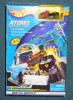 Hot Wheels Atomix 1 Play Set Drag Race Showdown Opened Contents SEALED