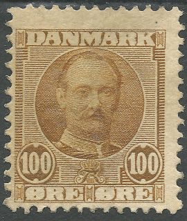  Stamp 100O Ore King Frederik VIII 8 Danmark MNH OG Mic 59 Fred