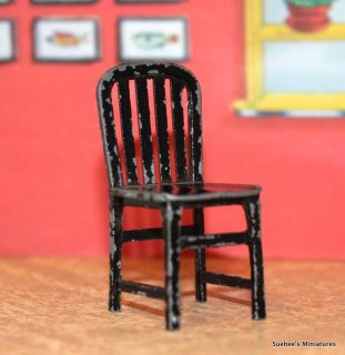  Vintage Metal Dollhouse Furniture 1930 RARE Kitchen Chair 1 2