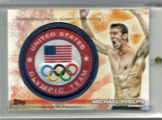 2012 Topps Olympics Michael Phelps Patch Card RARE