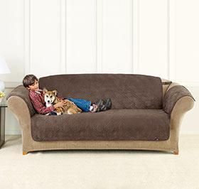   Pet Furniture Protectors Two Full Sofa Covers Brown Throw Dark Brown