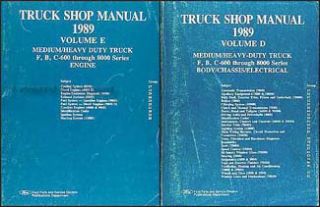 1989 Ford Truck Repair Shop Manual Set F600 F700 F800 FT800 FT900