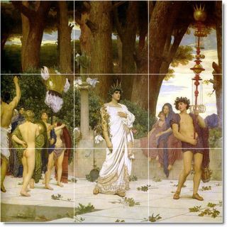 the daphnephoria right detail by frederick leighton 18x18 inch ceramic