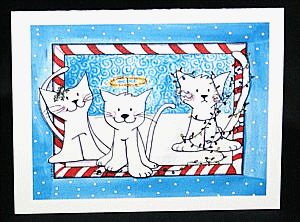 deck the cats box of 10 lula bell designed christmas cards