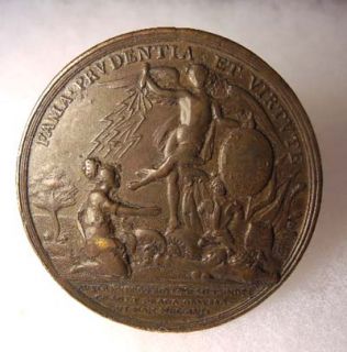  Antique 1757 Bronze Medal Frederick the Great The Battle of Praque