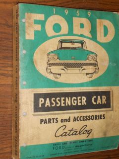 1959 Ford Car Parts Accessories Catalog Parts Book