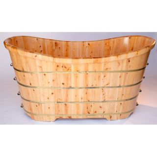 Alfi Trade 63 Free Standing Cedar Wood Bath Tub AB1105