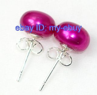  gallery now free aa luster 8 5 mm hot pink freshwater pearl earrings