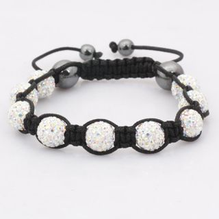  CZ Disco Ball Bracelets Crystal Macrame Friendship Bracelet + Gift Box