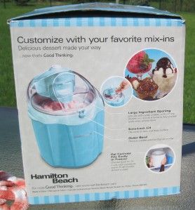 Hamilton Beach Ice Cream Yogurt Sherbert Gelato and Custard Maker 1 5