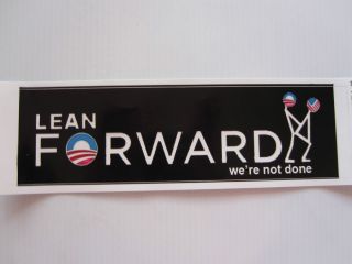 Lean Forward Anti Obama Bumper Sticker