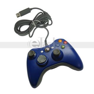 New Wired Game Controller for Microsoft Xbox 360 Xbox360 Blue