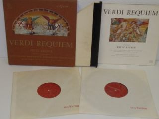 FRITZ REINER Verdi Requiem 2 LP BOX RCA LDS 6091 Price/ Elias