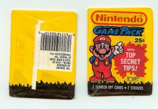 1989 Topps Nintendo Game Pack Single Wax Pack