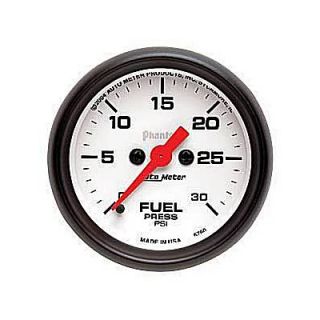 Autometer Phantom Electrical Fuel Pressure Gauge 2 1 16 Dia White
