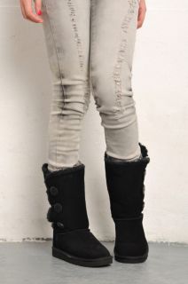  Style Women Black Winter Snow Boots Shoes Eur Size #35~#40 S7305