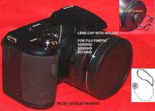 Lens Cap for Fuji S2500 S2650 S2700 HD FinePix Holder